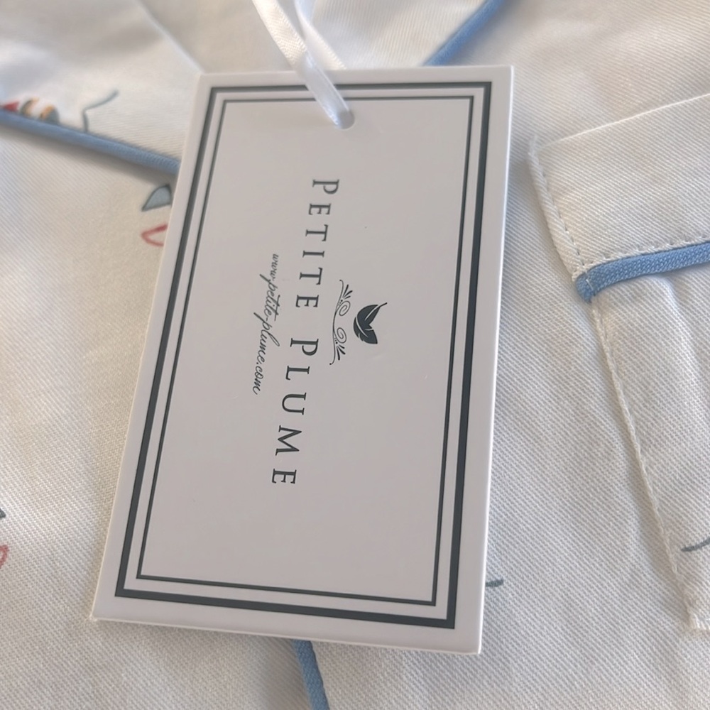 Petite Plume Bateau Sailboat Pajama Set Flame Resistant Chemical Free Size 5 NWT - Picture 5 of 6